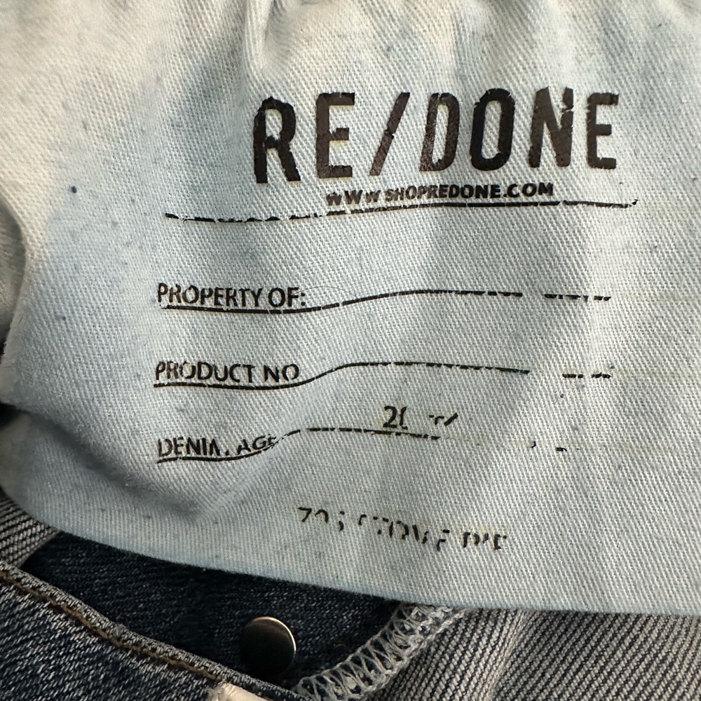 Re/Done 70s stove pipe Jean size 25 - mid 70s wash - Picture 5 of 5